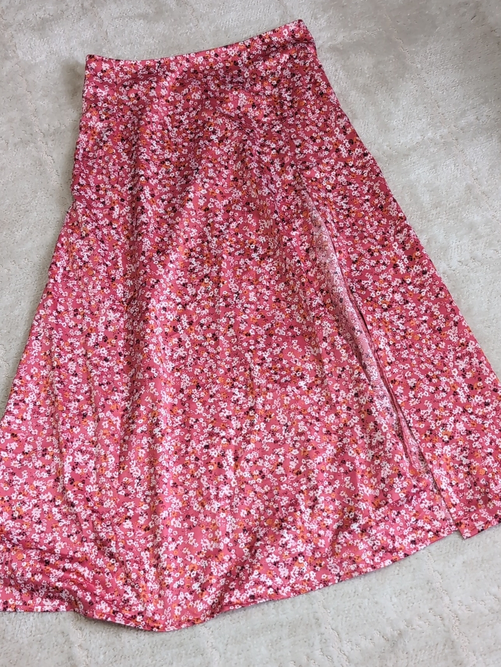Dynamite Pink Floral Maxi Skirt